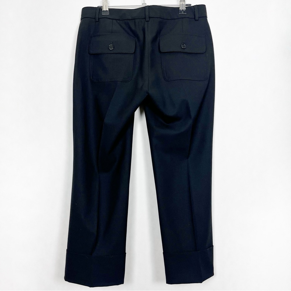 Theory Women’s Classic Black Cuffed Cropped Trouser Pants‎ Size 6 Mid-Rise - Picture 6 of 11